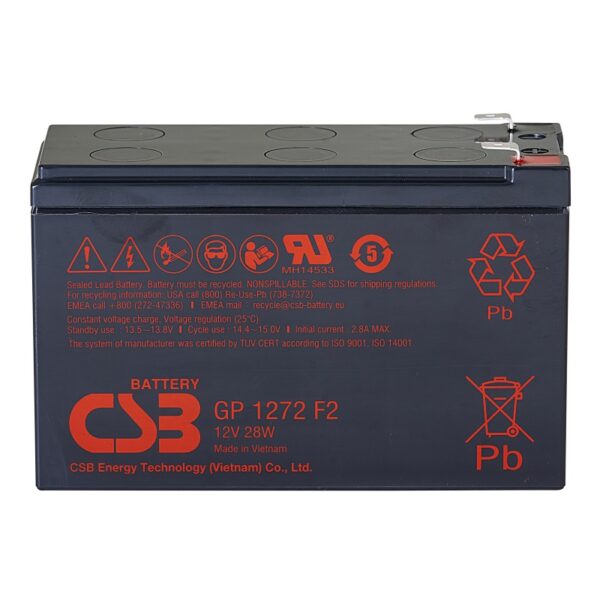 Аккумулятор CSB GP 1272 F2 (12В | 28 Вт/Эл)