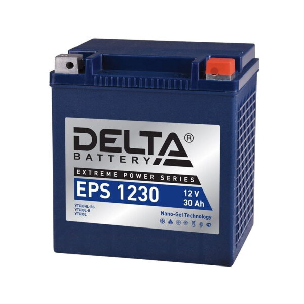 Стартерный аккумулятор Delta EPS 1230 (12В | 30Ач) для мототехники