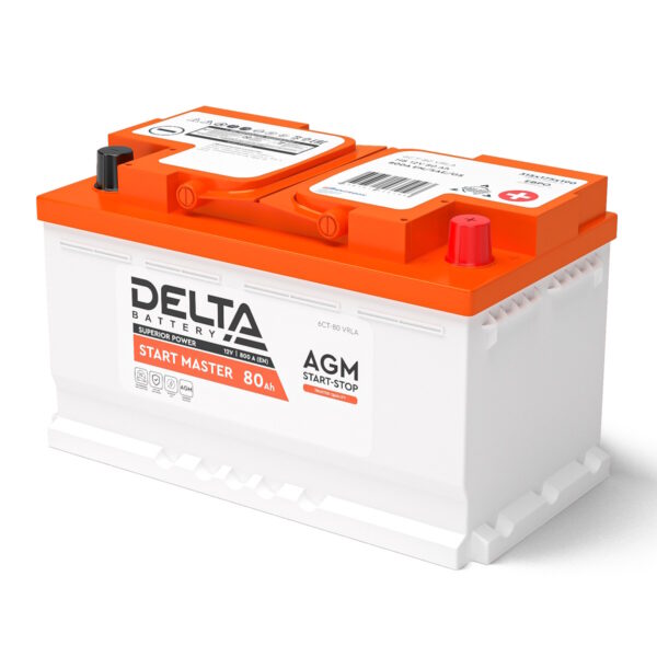 Аккумулятор Delta START MASTER AGM 1280 I (12В | 80Ач)