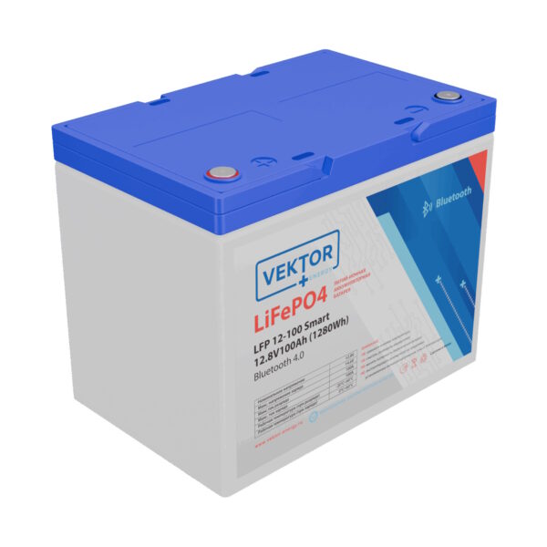 Литиевый аккумулятор Vektor LFP 12,8-100 Smart BMS 100A (Bluetooth 4.0) (12В | 100Ач)