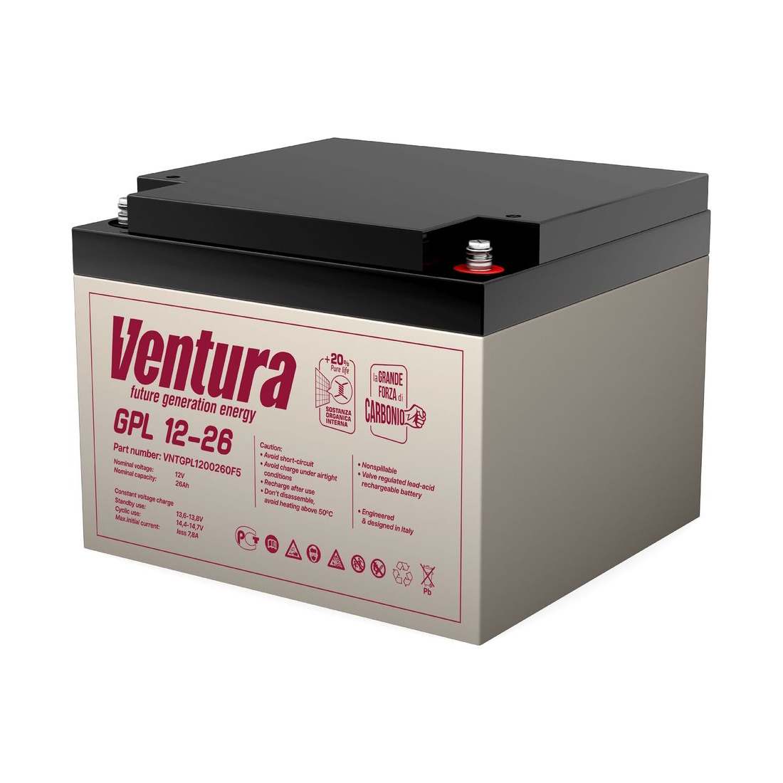 Аккумулятор Ventura GPL 12-26 (12В | 26Ач) Аккумулятор Ventura GPL 12-26 (12В | 26Ач)