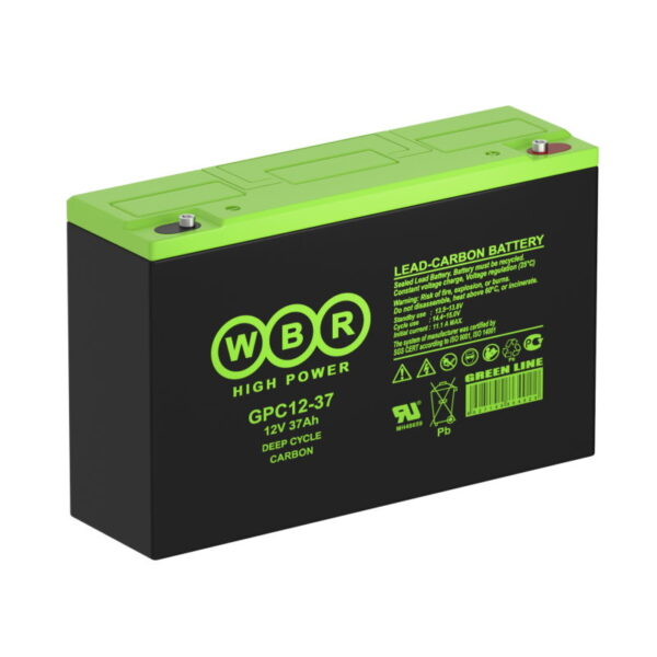 Аккумулятор карбоновый WBR GPС 12-37 (12В | 37Ач) carbon